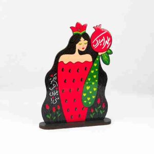 استند چوبی مدل دختر گلنار