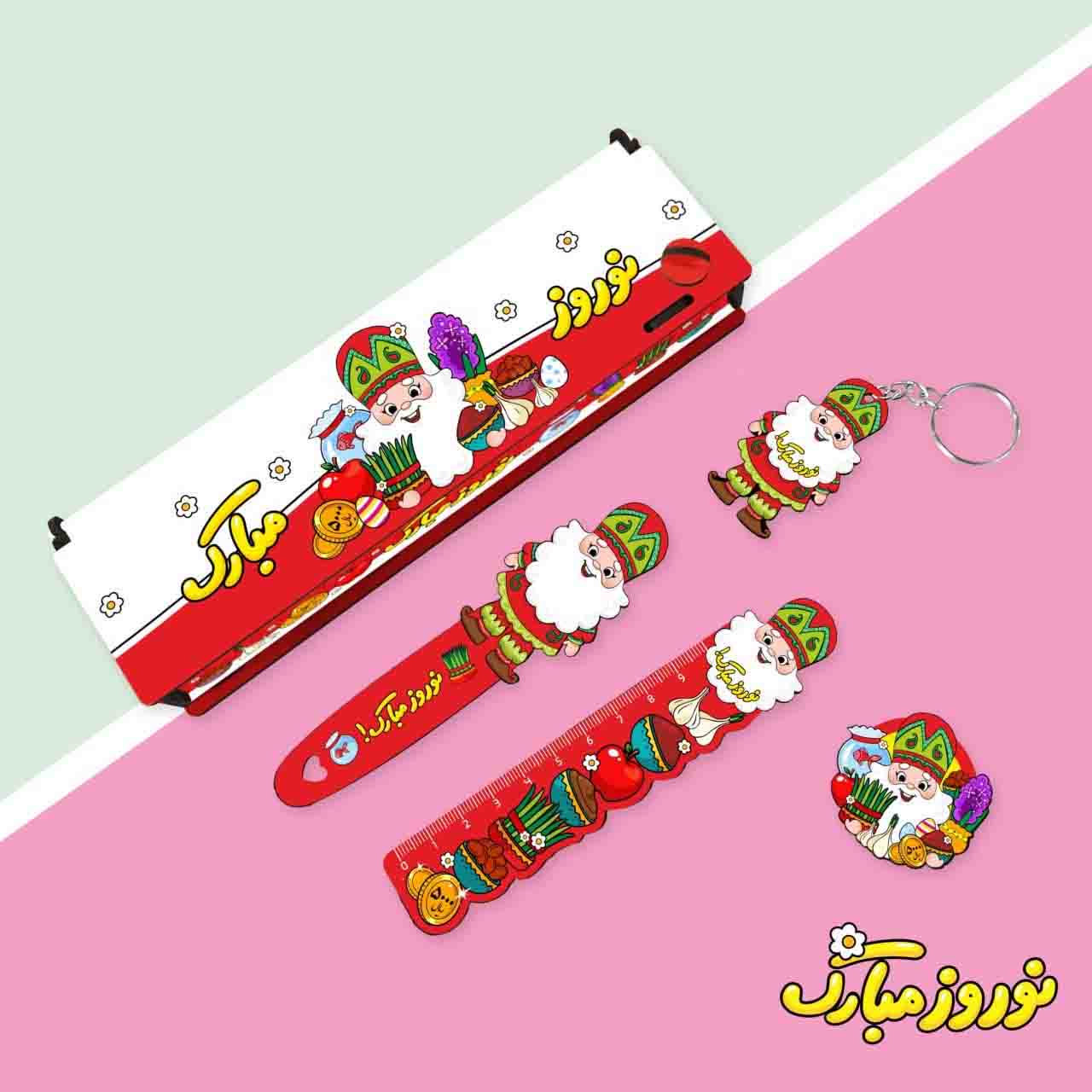 <h3 data-start="549" data-end="580">ست جامدادی چوبی 5 تکه سری نوروز</h3> <h3 data-start="549" data-end="580"><strong data-start="553" data-end="578">محتویات داخل جامدادی:</strong></h3> <p data-start="581" data-end="834">🔹 <strong data-start="584" data-end="599">خطکش چوبی:</strong> طراحی زیبا و فانتزی، ایدهآل برای استفاده روزانه<br data-start="648" data-end="651" />🔹 <strong data-start="654" data-end="681">بوکمارک (نشانگر کتاب):</strong> مناسب برای علاقهمندان به مطالعه<br data-start="714" data-end="717" />🔹 <strong data-start="720" data-end="737">جاکلیدی جذاب:</strong> با طرحهای خاص که همیشه همراه شماست<br data-start="773" data-end="776" />🔹 <strong data-start="779" data-end="800" data-is-only-node="">پیکسل طرح نوروزی:</strong> برای تزئین کیف، جامدادی یا لباس</p> همچنین صدها محصول مناسب <a href="https://www.madresechee.ir/product-category/%d8%ac%d8%a7%db%8c%d8%b2%d9%87-%d9%85%d8%af%d8%b1%d8%b3%d9%87/">جایزه مدرسه</a> ما در وبسایت مدرسه چی! با سالها تجربه و استفاده از کارشناسان حوزه کودک و نوجوان ، کادر مدارس و بهره گیری از نیروی کار متخصص و تجهیزات مدرن سعی بر آن داریم کلیه نیازهای یک مدرسه را با بهترین کیفیت و ارزانترین قیمت در اسرع وقت تامین نماییم. ست جامدادی چوبی 5 تکه سری نوروز