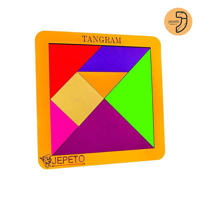 بازی فکری تانگرام tangram کیفیت بالا تقویت خلاقیت و هوش سه بعدی ساخت بی نهایت تصویر با یک بازی بازی فکری تانگرام